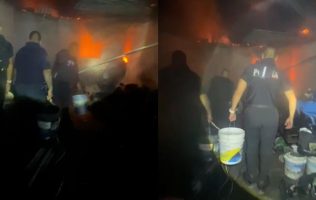 Atienden a policías intoxicados por humo tras incendio en Ecatepec