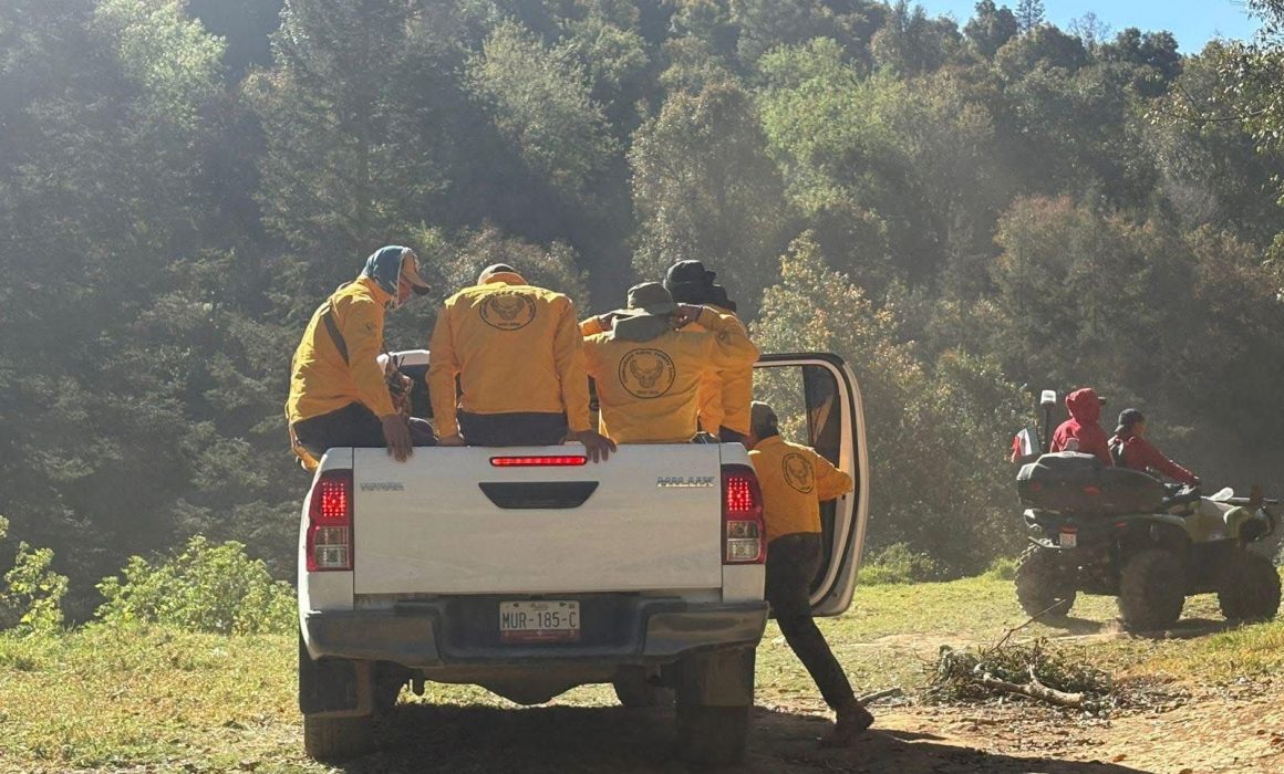 Combaten incendio forestal en Jilotzingo tras 24 horas