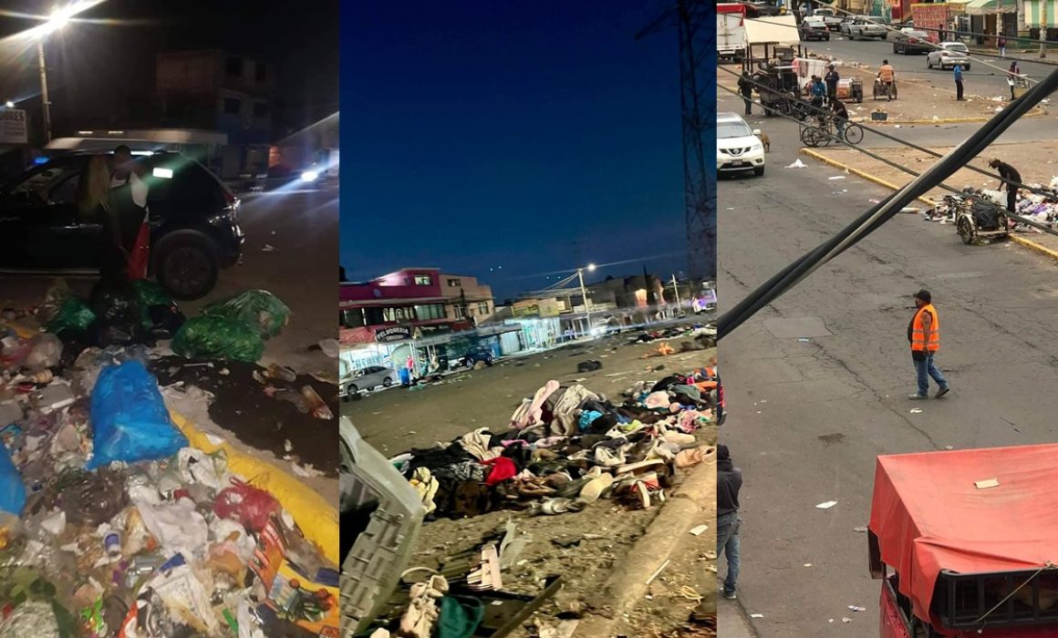 Enfrenta tianguis rechazo a reubicación pero genera basura y mala imagen