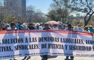 Exigen maestros abrogación de reformas y pensiones dignas en Chiapas