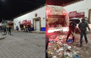 Garantizan higiene urbana en Metepec tras jornada de tianguistas