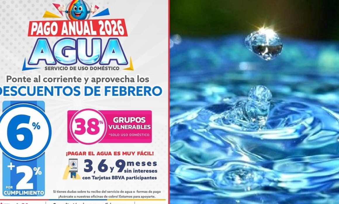 Lanzan descuentos en Coacalco para Pago Anual de Agua 2026