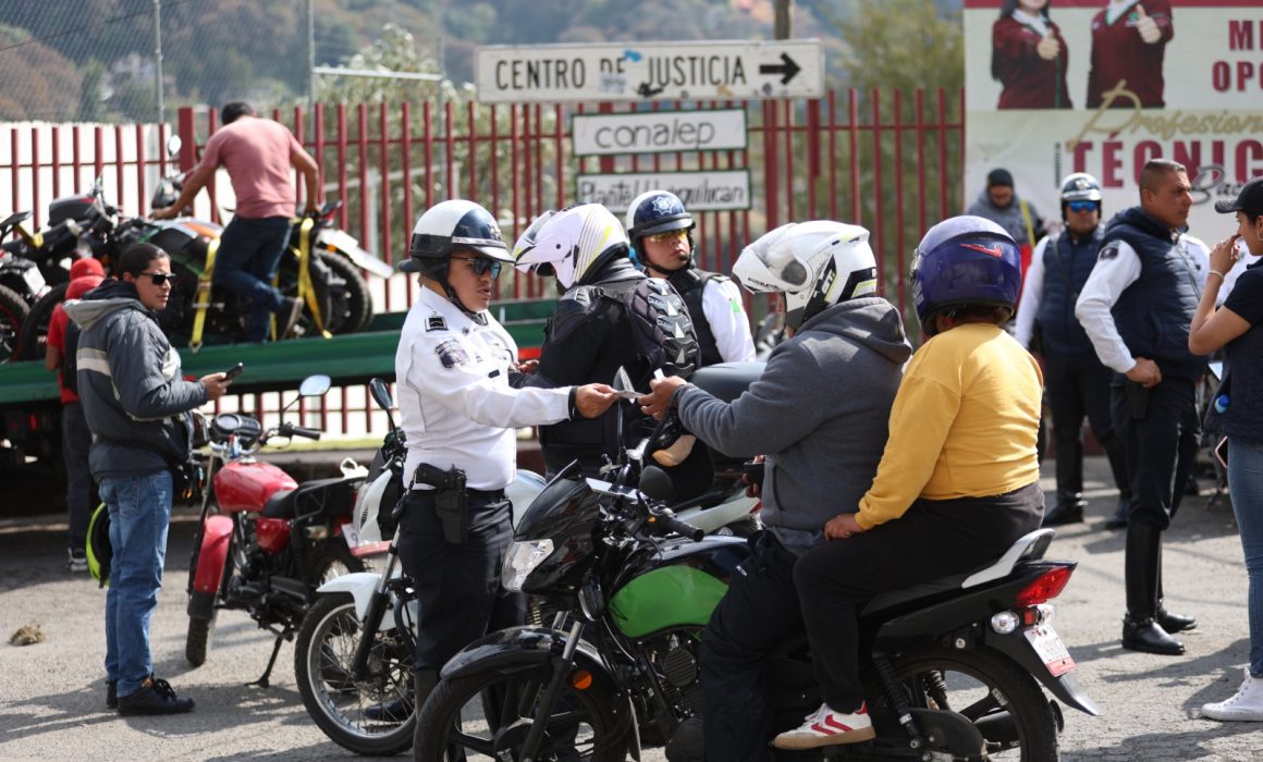 Mantiene Huixquilucan operativo permanente contra motos irregulares