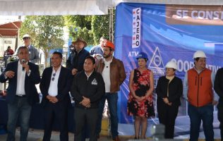 Ponen 1a piedra de sucursal ACREIMEX en Central de Abasto de Ecatepec