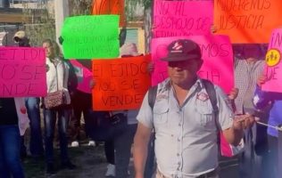 Protestan en Zinacantepec por presunto despojo de tierras en comunidad