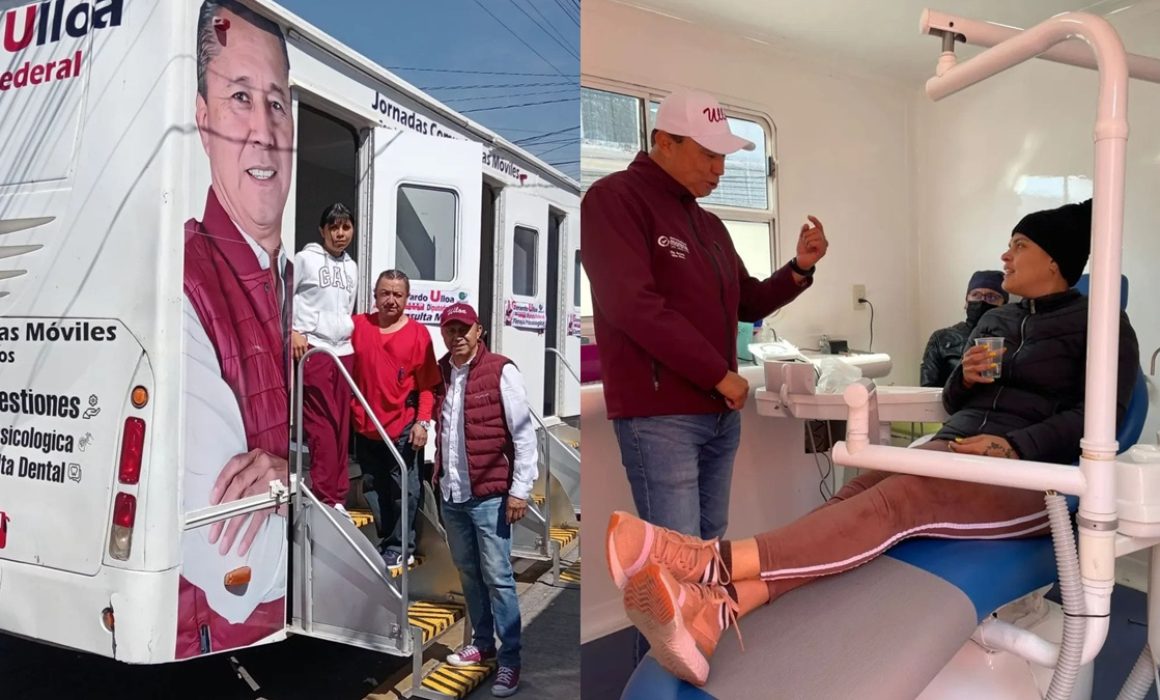 Recorre colonias de Nezahualcóyotl unidad médica móvil del diputado Ulloa