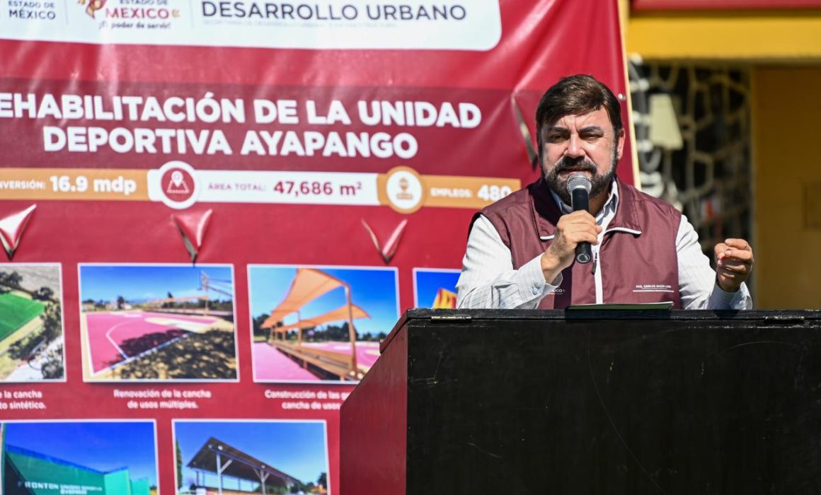Renueva GEM la Unidad Deportiva Ayapango con inversión social