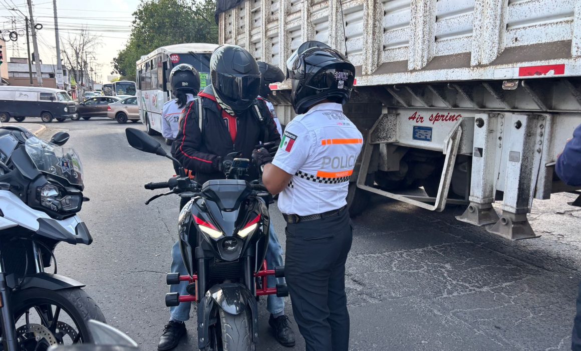Retiran 109 motocicletas en Toluca durante operativos de seguridad vial
