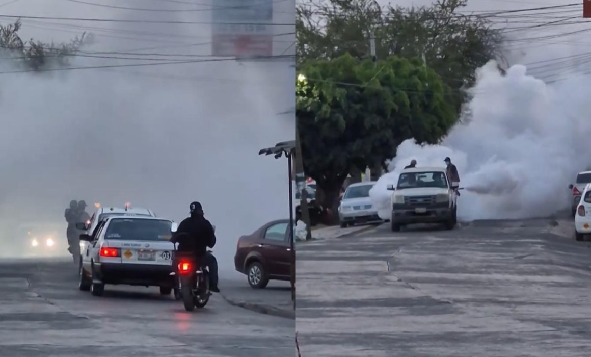 Sanitizan calles en Tejupilco para evitar la propagación del dengue