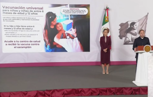 Se distribuyen 27 millones de vacunas contra sarampión, afirma Sheinbaum