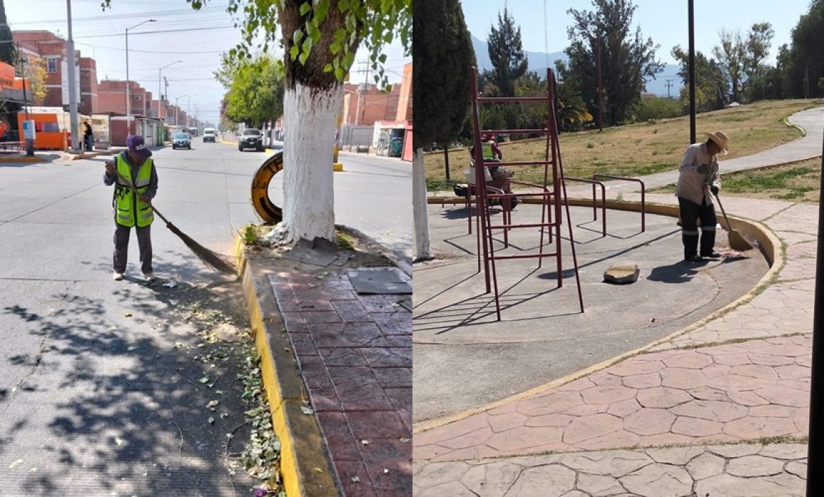 Trabaja Tultepec en conservación de parques municipales
