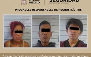 Agarran a mujer y 2 hombres armados y con drogas en Valle de Chalco