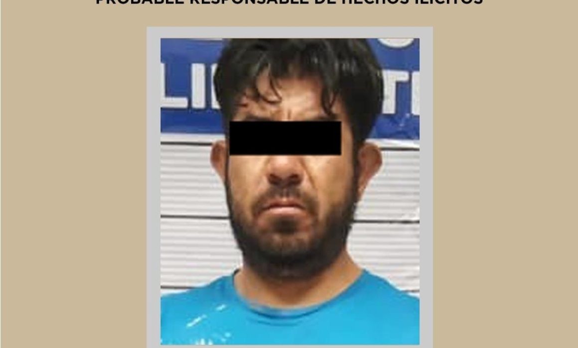 Aprehenden en Texcoco a abusador sexual con arma de grueso calibre