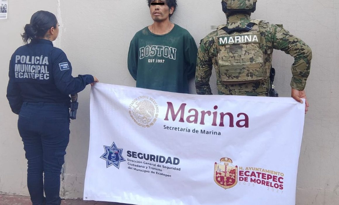 Arrestan a sujeto por golpear y retener a su hijo en Ecatepec