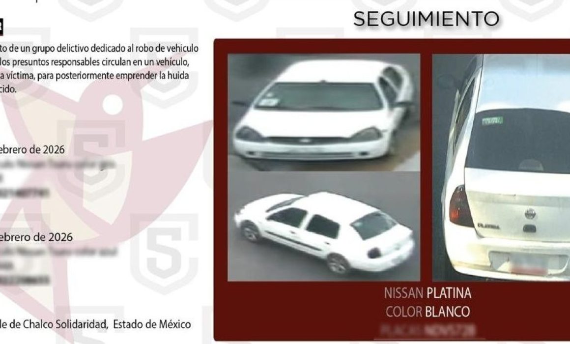 Asegura SSEM auto ligado a robo en Valle de Chalco; un detenido