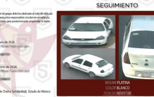 Asegura SSEM auto ligado a robo en Valle de Chalco; un detenido