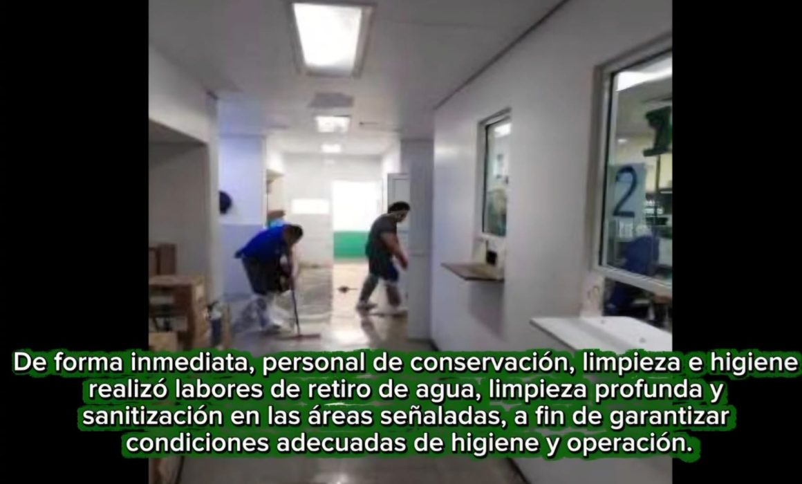 Atiende IMSS afectaciones menores por lluvias en hospital de Ecatepec