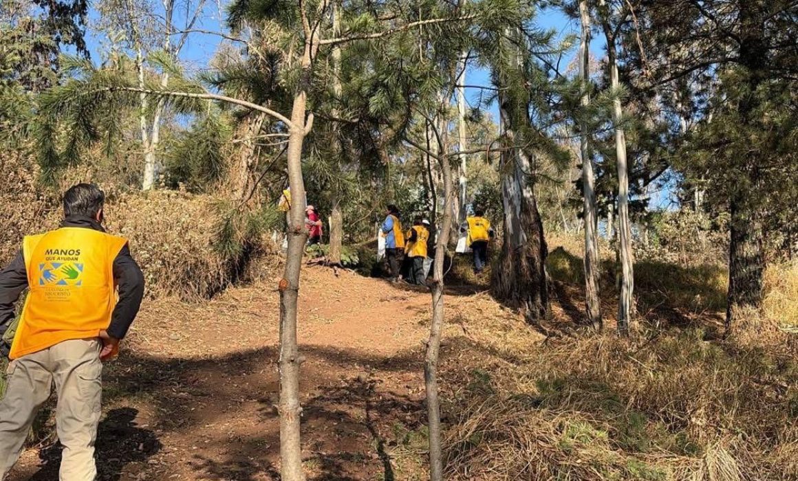 Atienden brigadas de limpieza el Cerro de los Magueyes en Metepec