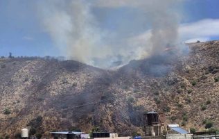 Avanza control del incendio en el Cerro del Elefante en Ixtapaluca