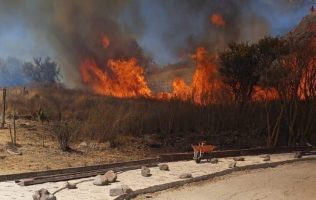 Controla Tlalnepantla incendio en pastizal de Lázaro Cárdenas