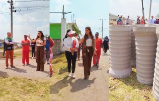 Da Erika Olea tubería para mejorar el drenaje en San Pedro Tlatizapán
