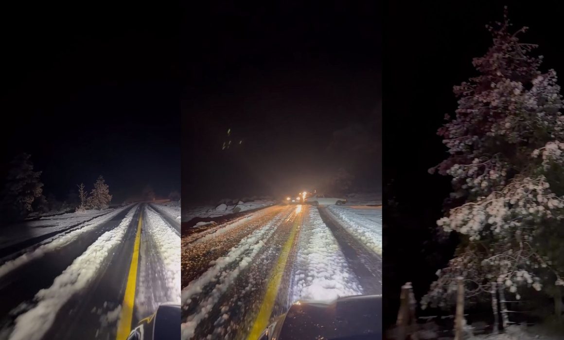En plena primavera reportan nevada en la Toluca-Sultepec