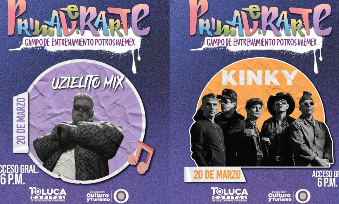 Encenderán Kinky y Uzielito Mix el festival PrimaverArte en Toluca