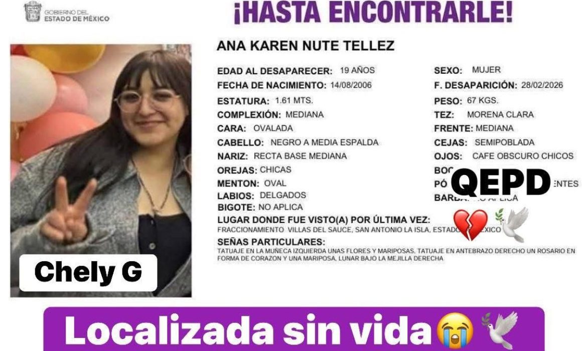 Hallan sin vida a Ana Karen de 19 años; Había pedido viaje de Didi Moto