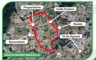 Implementa gobierno de Jilotzingo cierre vial en Santa María Mazatla