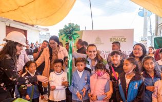 Inauguran calle Benito Juárez con concreto hidráulico en Tianguistenco