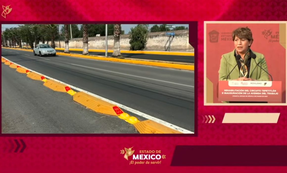 Invierte Delfina Gómez más de 45 mdp en vialidades de Chiautla