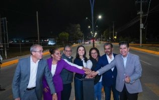 Modernizan alumbrado público en Metepec en la avenida Edomex