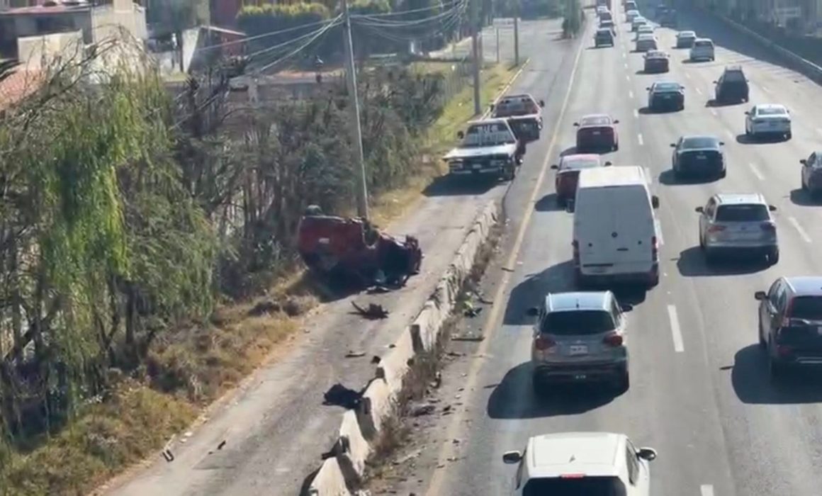 Muere una persona tras choque en la México–Toluca a la altura de Lerma