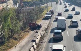 Muere una persona tras choque en la México–Toluca a la altura de Lerma