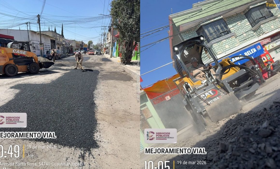 Realiza Cuautitlán Izcalli trabajos de bacheo en distintas colonias