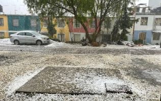 Reportan granizadas en Cuautitlán Izcalli tras lluvias de este lunes