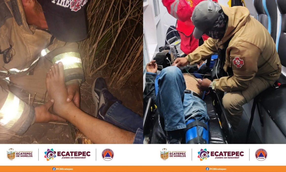 Rescatan a adulto mayor lesionado en la Sierra de Guadalupe
