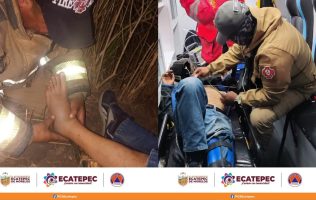 Rescatan a adulto mayor lesionado en la Sierra de Guadalupe