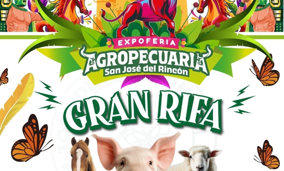 Rifarán potro, borrego y cerdo en Expo Agropecuaria de San José del Rincón