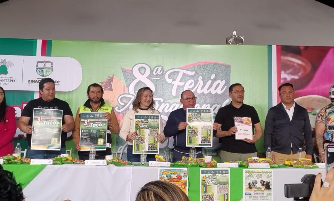Sabor y tradición llega la 8va feria del taco en Zinacantepec 