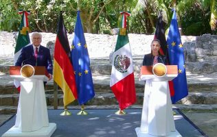 Sellan Sheinbaum y Steinmeier alianza estratégica en Cancún