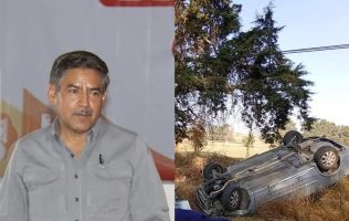 Sufre alcalde de Tepetlixpa volcadura en la México-Cuautla
