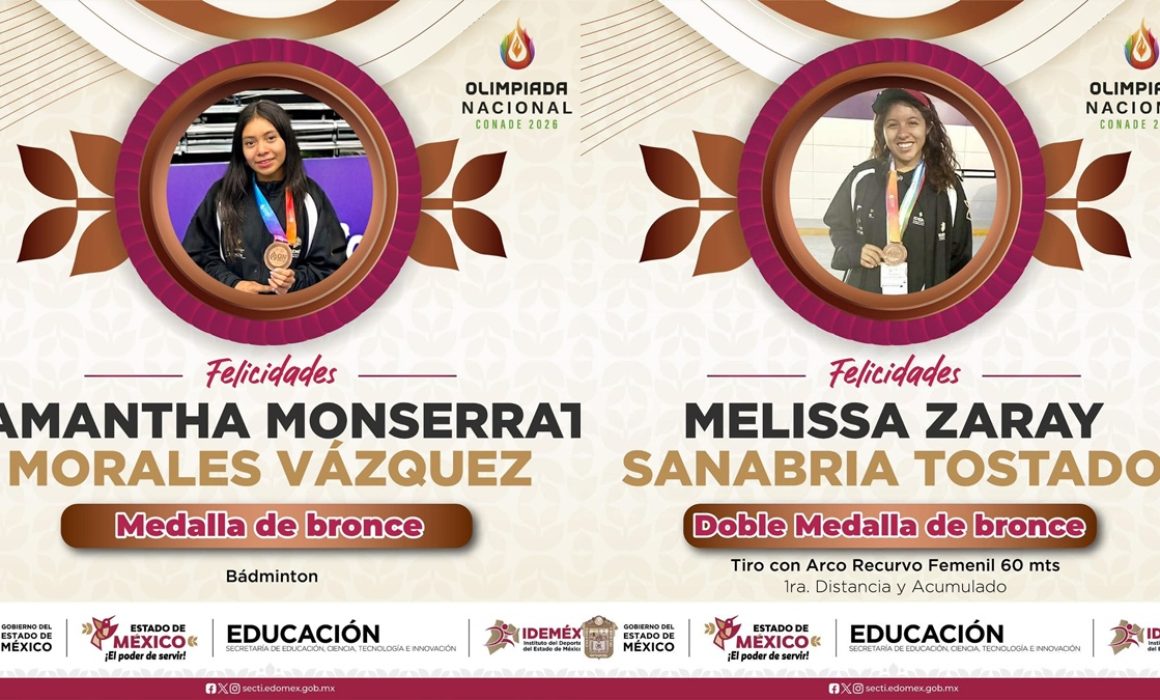 Aumentan delegación de Edomex medallas en Olimpiada Nacional