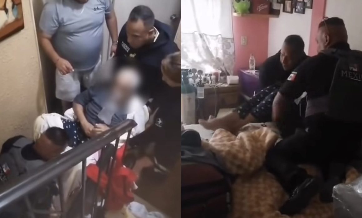 Auxilian policías a adulto mayor con neumonía en Ecatepec