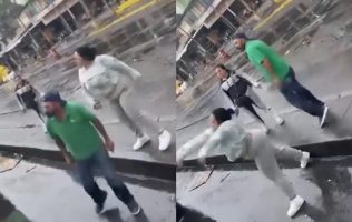 Bloquean Calzada Zaragoza por inundación y agreden a automovilista