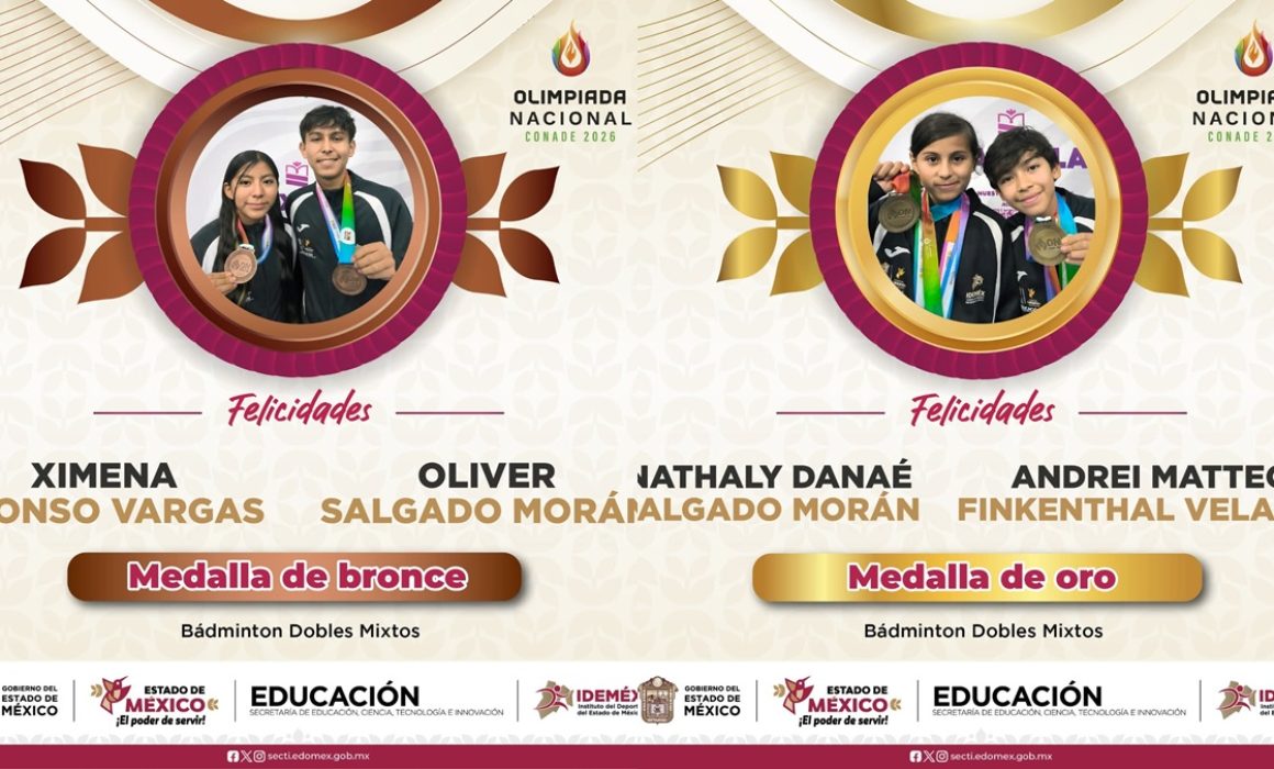 Brilla Bádminton mexiquense en Olimpiada Nacional