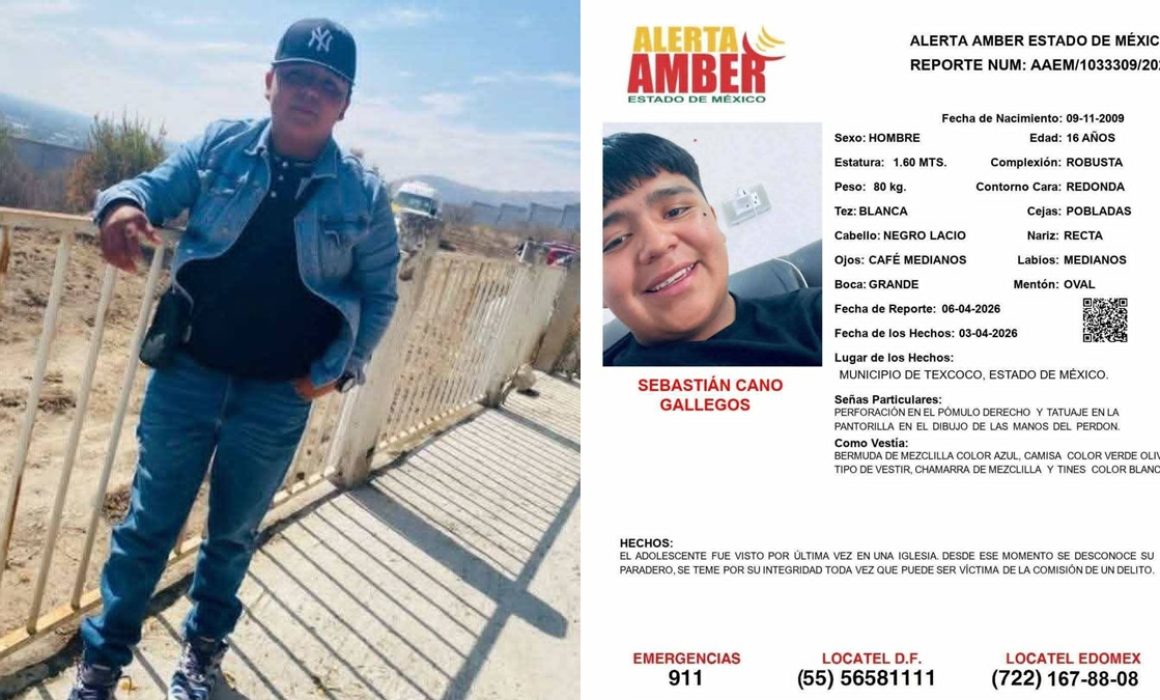 Buscan a adolescente desaparecido en Texcoco, temen por su seguridad
