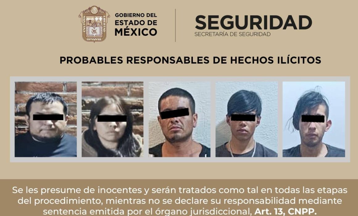 Capturan en Tlalmanalco a 7 ligados al CJNG; hay 2 menores de edad