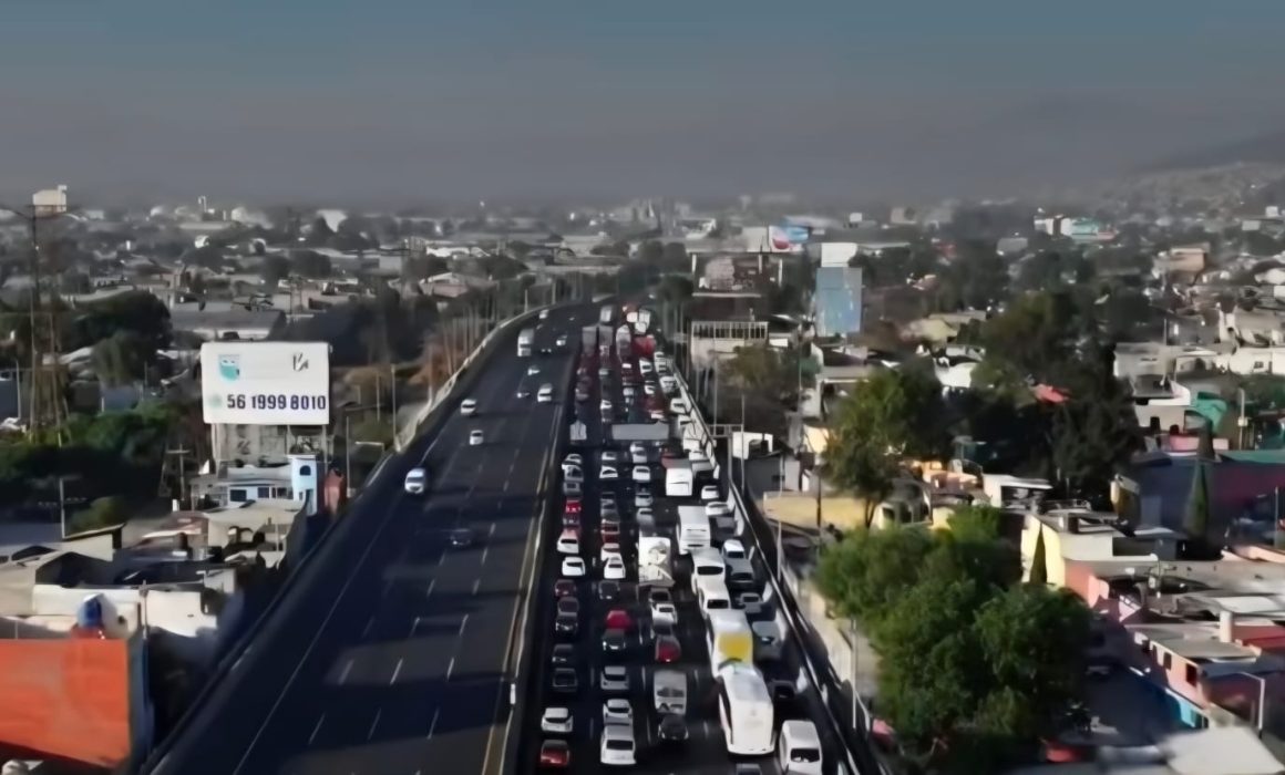 Colapsa tránsito en la México-Pachuca rumbo a CDMX