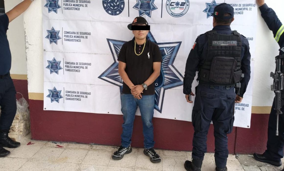 Detienen carterista en Tianguistenco durante operativo de Semana Santa